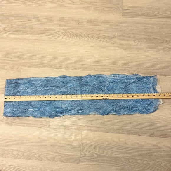 Handmade Felted Merino Wool and Silk Chiffon Scarf - Picture 4 of 6